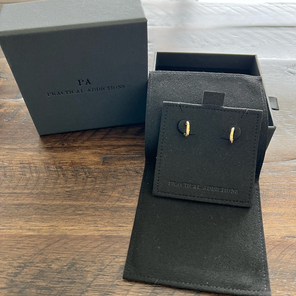 18k Gold Plated Hoop Huggies Earrings